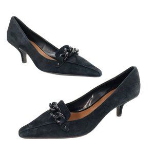 Etienne Aigner 6 M Black Suede Pointy Toe Heel